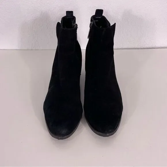 Blondo Black Leather Suede Ankle Booties - Picture 3 of 10